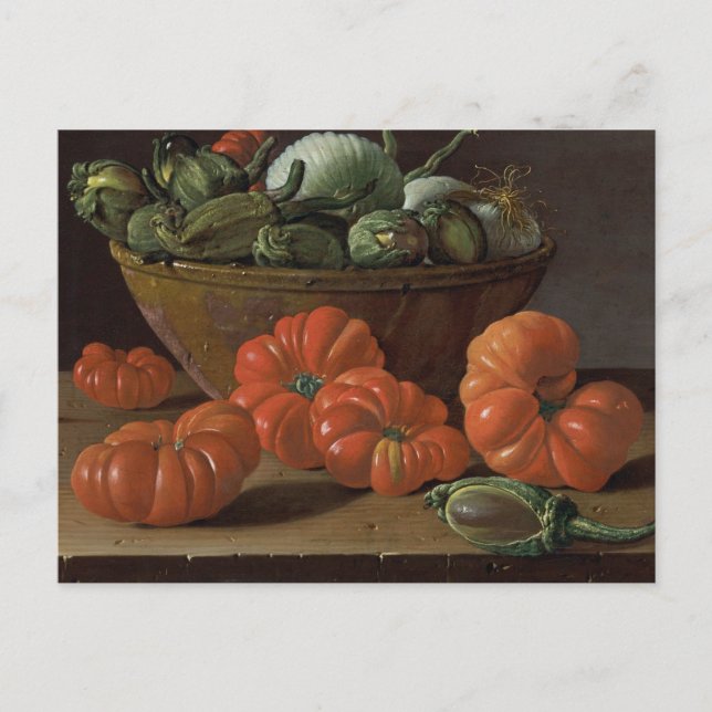 Still Life with Tomatoes by Luis Melendez Postcard (Front)