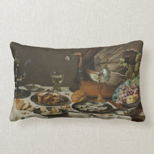 “Still Life With Turkey Pie” custom throw pillow