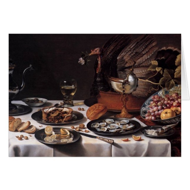 Still Life with Turkey Pie - Pieter Claesz (Front Horizontal)