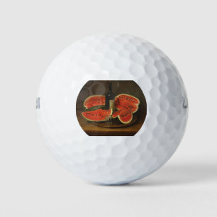 Still Life with Watermelons (by Constantin Stahi) Golf Balls