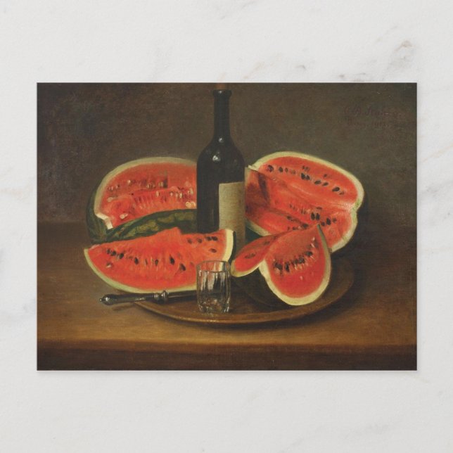 Still Life with Watermelons (by Constantin Stahi) Postcard (Front)