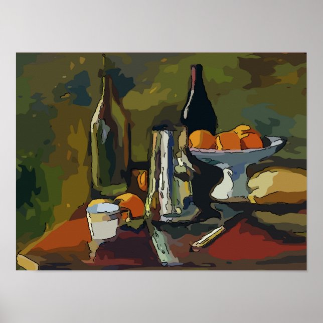 Still Life With Wine Poster (Front)