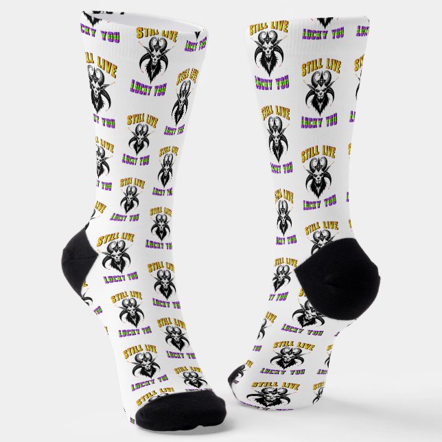 Still Live Lucky You Socks (Angled)