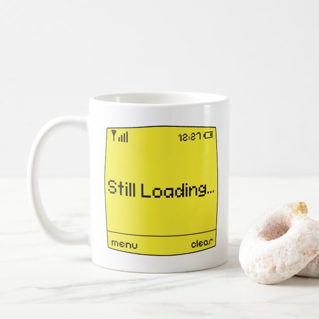 Still Loading.. Retro Mobile Design Mug (With Donut)