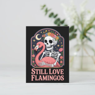 Still Love Flamingos Queer Halloween Postcard