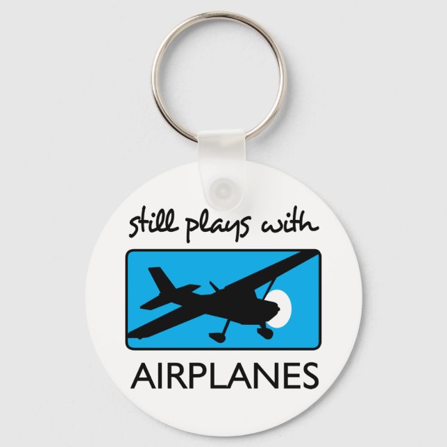 Still Plays With Airplanes Keychain (Front)