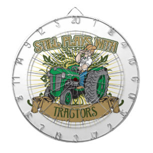 Still Plays With Green Tractors Dartboard
