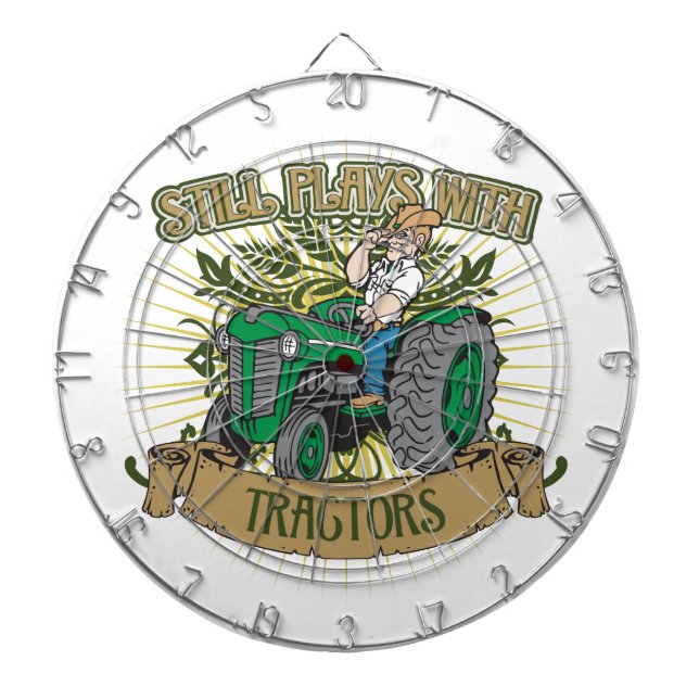 Still Plays With Green Tractors Dartboard (Front)