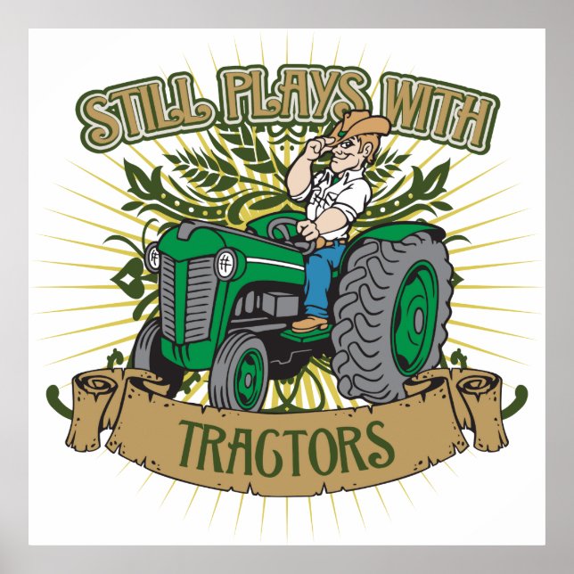 Still Plays With Green Tractors Poster (Front)