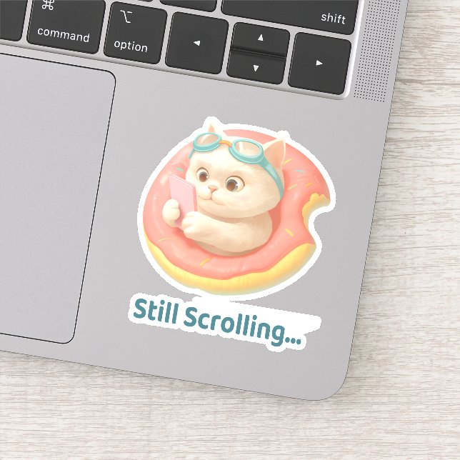 Still Scrolling: Funny Bao Bao Cat Donut Sticker (Detail)