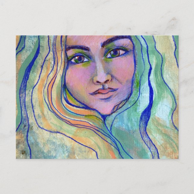Still Seas Goddess                                 Holiday Postcard (Front)