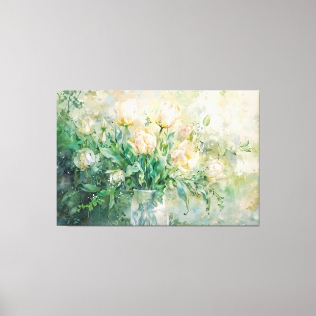 *~* Still Spring Flower TV2 Stretched Canvas Print (Front)