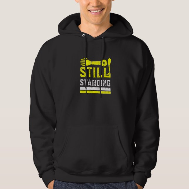Still Standing  Leg Amputation Leg Amputee Prosthe Hoodie (Front)