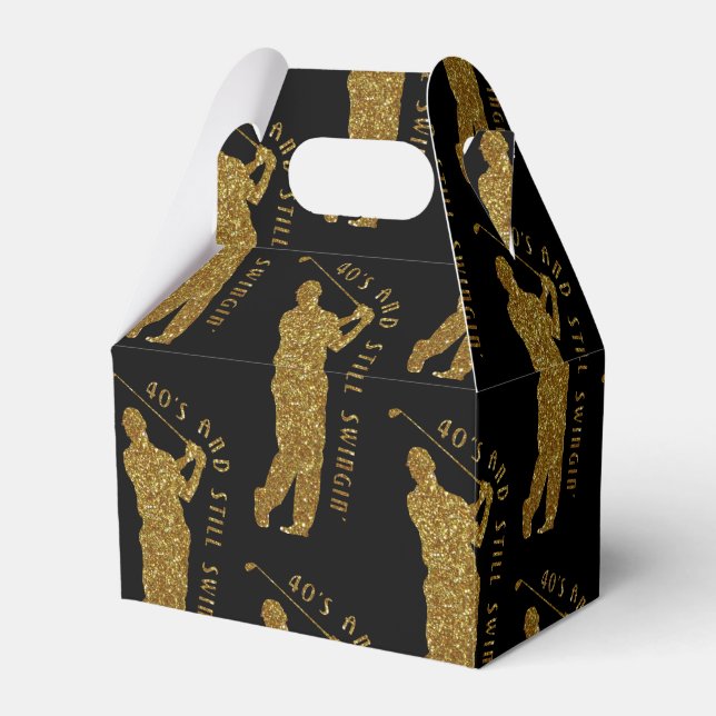 Still Swingin' Golfers 40 To 49  Favor Box (Front Side)