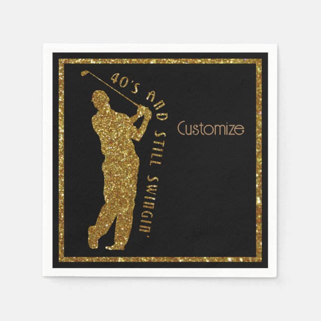 Still Swingin' Golfers 40 To 49 Napkin (Front)