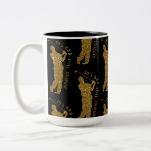 Still Swingin' Golfers 50 To 59 Two-Tone Coffee Mug