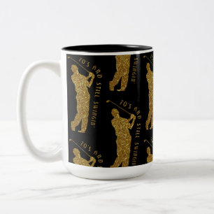 Still Swingin' Golfers 70 To 79 Two-Tone Coffee Mug