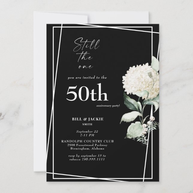 Still The One 50th Anniversary Black Party II Invitation (Front)