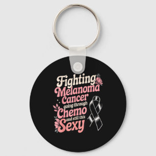 Still this support ribbon skin cancer awareness  keychain