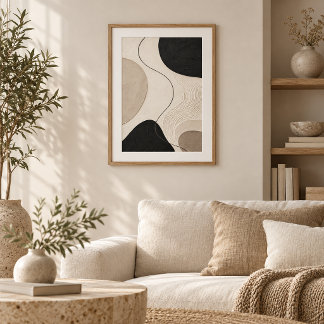 Still Trace | Minimal Abstract Plaster Art Print