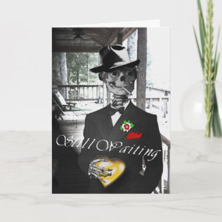 Still Waiting w/Background Image Holiday Card