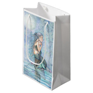 Still Waters Mermaid Mother and Infant Baby Shower Small Gift Bag