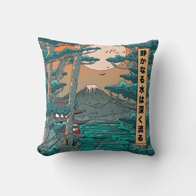 Still waters run deep. throw pillow (Front)