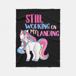 Still Working On My Landing Injury Broken Arm Cute Fleece Blanket