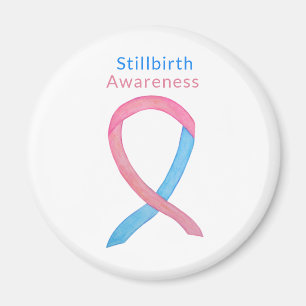 Stillbirth Awareness Ribbon Art Custom Magnets