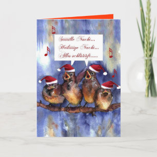 stille Nacht Weihnachten german language christmas Holiday Card