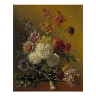 Stilleven met Bloemen – Elegant Vintage Floral  Poster