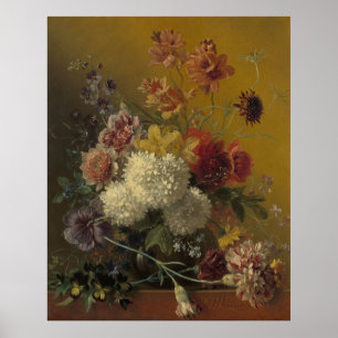Stilleven met Bloemen – Elegant Vintage Floral  Poster