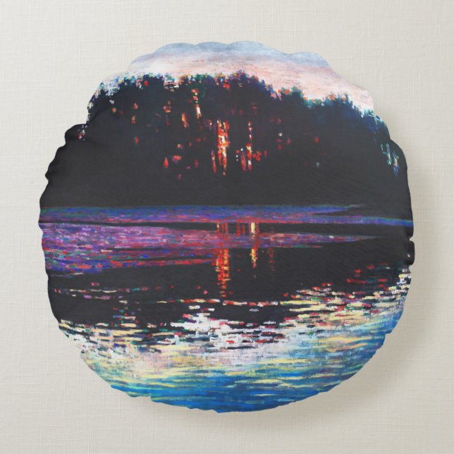 Stillness in the midst 2013 round pillow (Front)