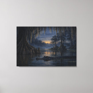 Stillwater Gator | Bayou Wildlife Art | Toile tend