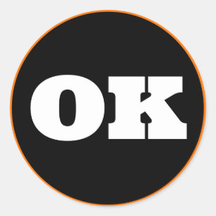 Stillwater (OK) - Black x White x Orange Classic Round Sticker