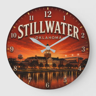 Stillwater Oklahoma college town  Large Clock