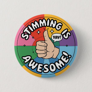 Stimming is awesome, Stim support Autism aware 2 Inch Round Button