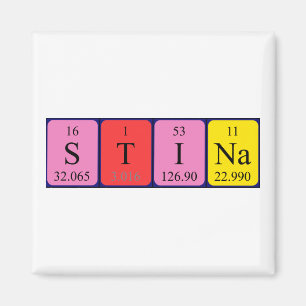 Stina periodic table name magnet