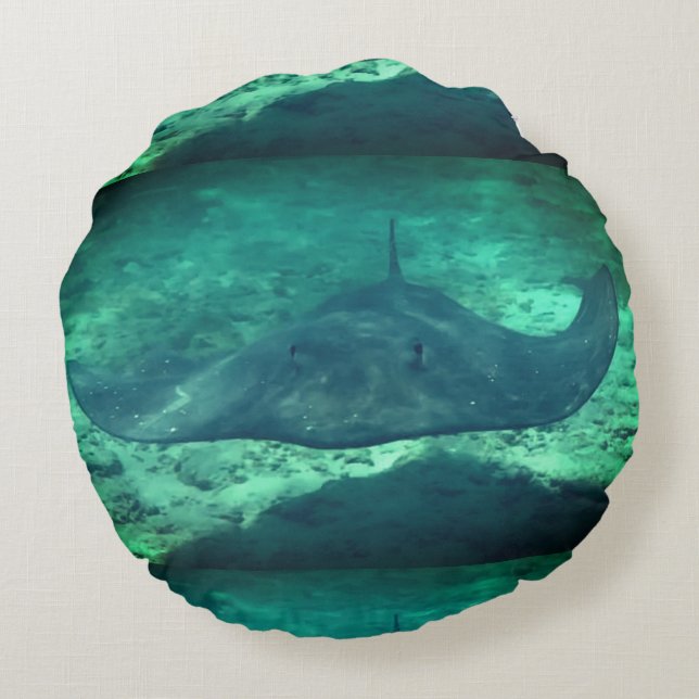 Sting Ray Round Pillow (Back)