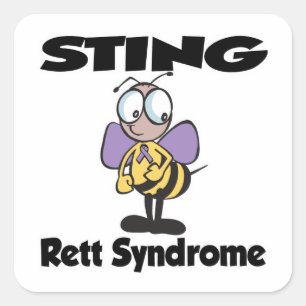 STING Rett Syndrome Square Sticker