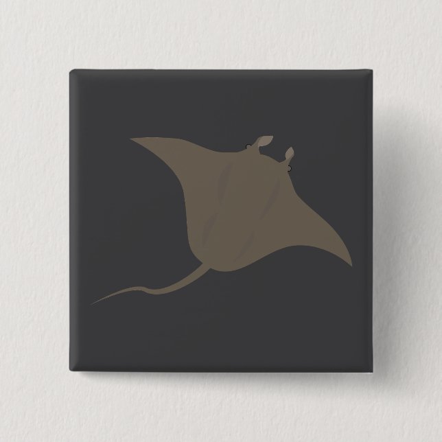 Stingray 2 Inch Square Button (Front)