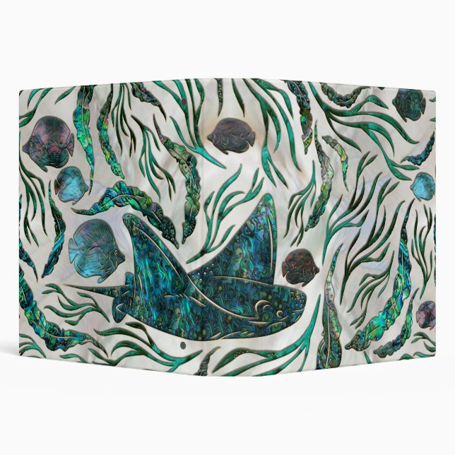 Stingray and Scat fish pattern Abalone Binder (Background)