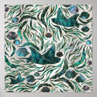 Stingray and Scat fish pattern Abalone