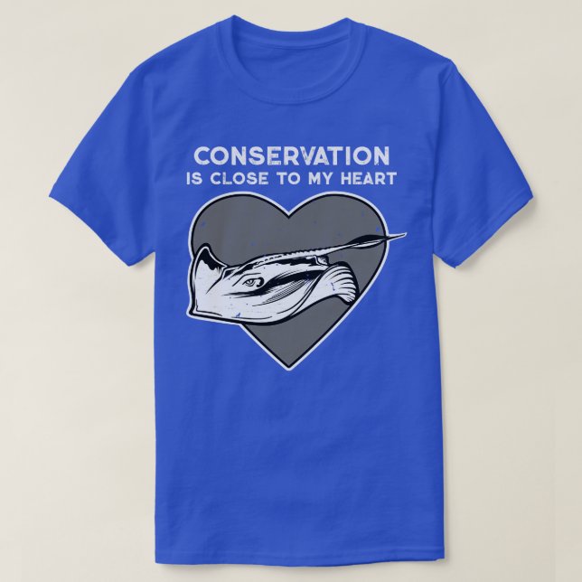 Stingray Conservation Heart T-Shirt (Design Front)