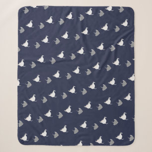 Stingray Pattern Sherpa Blanket