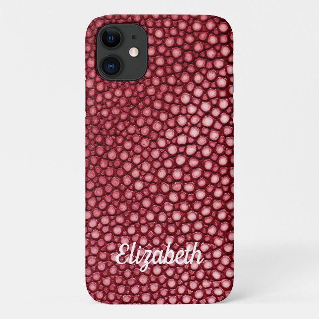 Stingray Red Personalized Case-Mate iPhone Case (Back)