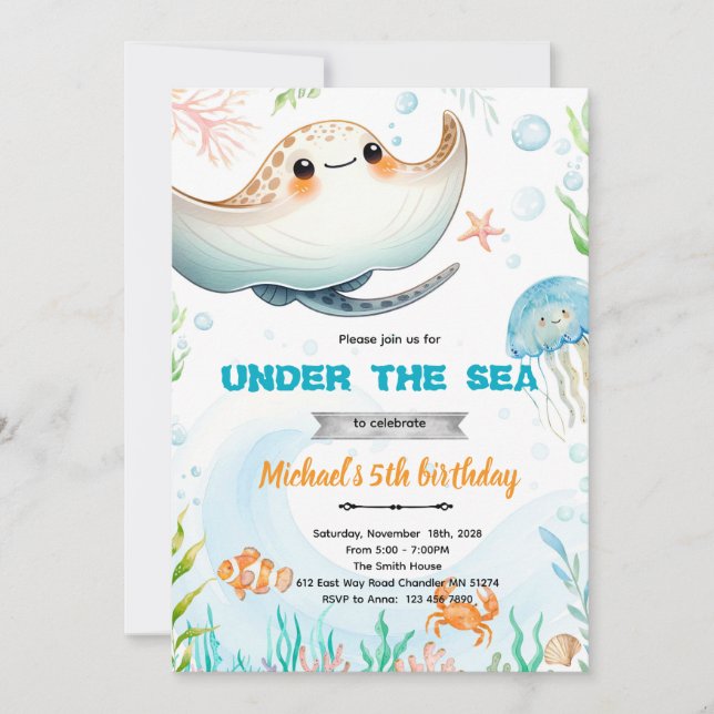 Stingray theme invite  (Front)