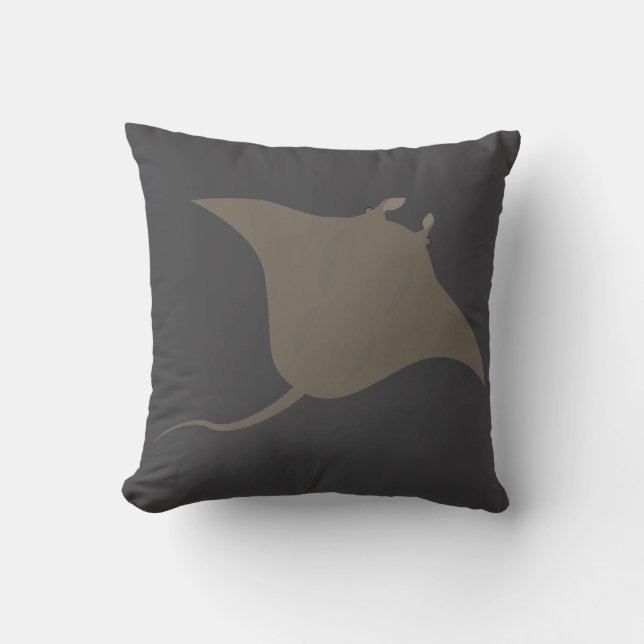 Stingray Throw Pillow (Front)