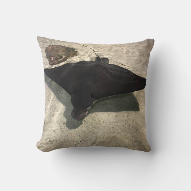 Stingray Throw Pillow (Front)