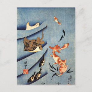 Stingrays by Utagawa Kuniyoshi Postcard
